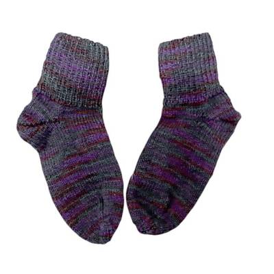Kinder Umschlagsocken Gr. 25-26, handgestrickt