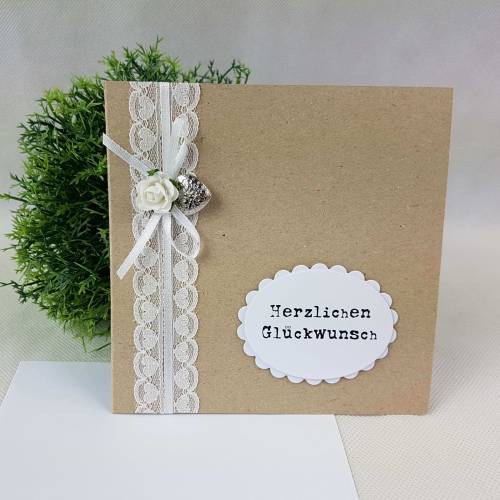 Glückwunschkarte Hochzeit VINTAGE
