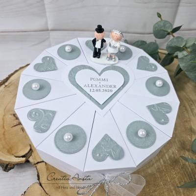 Schachteltorte Torte SILBERHOCHZEIT Geldgeschenk