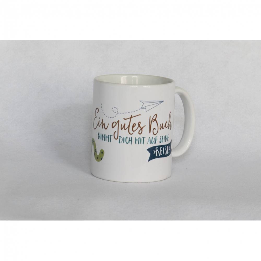 Tasse mit schönem Spruch für jeden Anlass, besonders für Leseratten