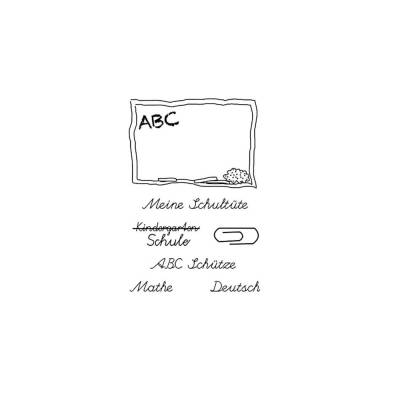 Stempel Schulstart ABC Einschulung Stempelset Clear Stamps 1.Schultag