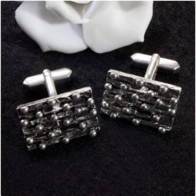 Vintage Manschettenknöpfe 70er Jahre | Silberfarbener Armschmuck für Herren | Sammlerstück & Geschenk