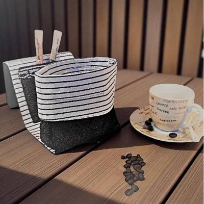 Kaffee-Tassen-Tasche "Kleine Pause" – Stilvolle Geschenktasche aus Baumwolle für Tasse & Gebäck