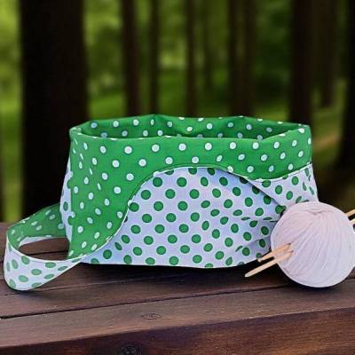 Projekttasche, Knotentasche Polka Dots