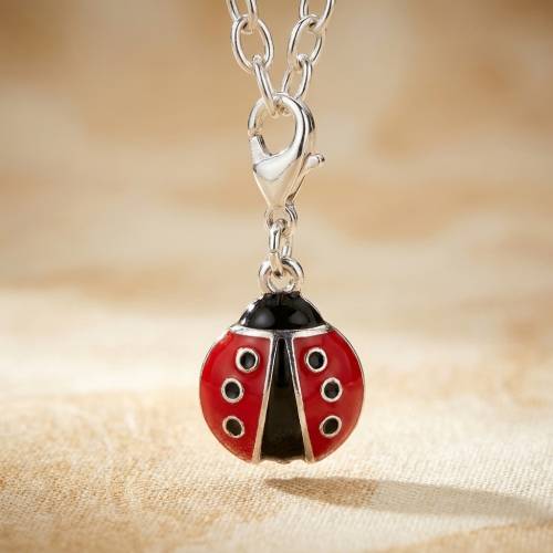 Anhänger, Charm, Bettelarmband, Bettelkette, Glückskäfer, Marienkäfer