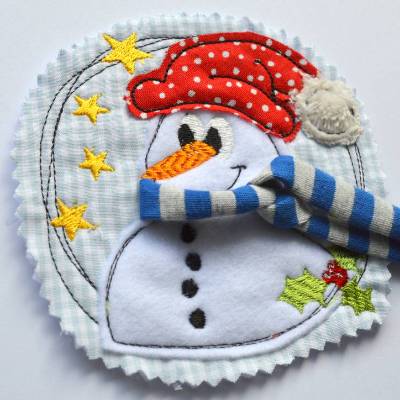Stickdatei DOODLE Schneemann 3er SET 10x10cm