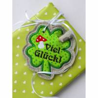 ITH Stickdatei Geschenkanhänger Glück SET für 10x10cm Rahmen