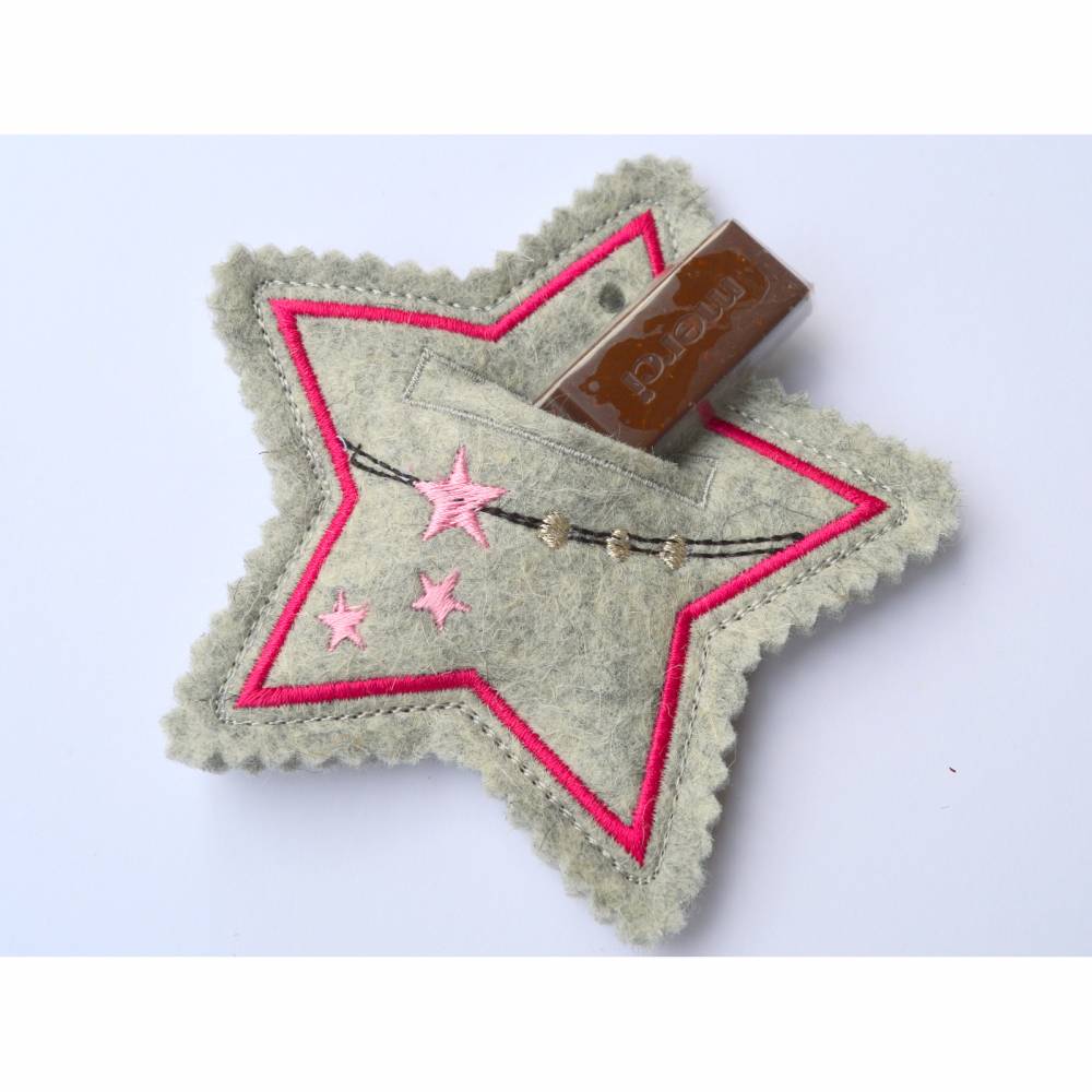 ITH Stickdatei Geschenkanhänger Stern für 10x10cm Rahmen Bild 3