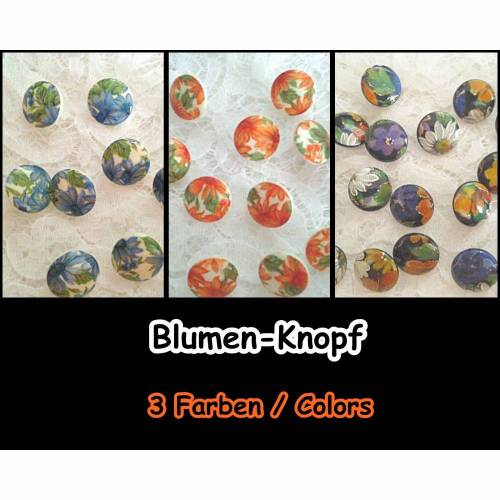 Blumen-Knopf, Knopf, Kinderkleidung, Kinderknöpfe, Basteln, Zierteile, Schmuck,Hippie, Jeans, Flower Power, Kinderschmuck, 5-79