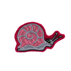 Aufbügler Stickapplikation Schnecke DIY Applikation Patches