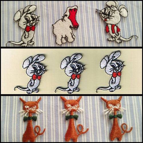 Aufbügelmotive *Katz & Maus 4-141+142