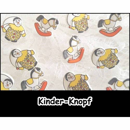 Kinder-Knöpfe, Knopf, Kinderkleidung, Kinderknöpfe, Basteln, Zierteile, Schmuck,Hippie, Jeans, Kinderschmuck, Clown, Schaukelpferd, 5-93