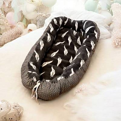 Babynest, Babybettumrandung zum einpucken, Baby Schlafnest, Umrandung für Kinderwagen 
