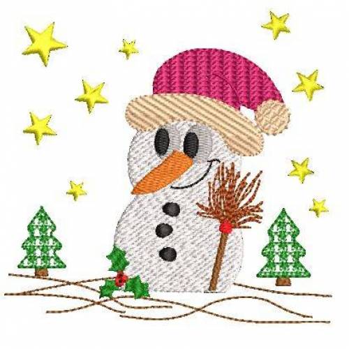 Stickdatei Schneemann 13x13cm