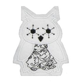 Stickapplikation Eule Aufbügler Set Filz DIY Applikation Patches 