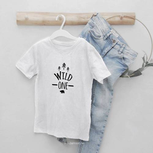 Bügelbild aus Flexfolie "wild one" zum Aufbügeln auf Kleidung & Accessoires