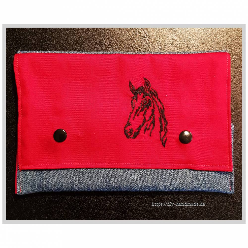 Etui für Slipeinlagen, Binden, Tampons & Hygieneartikel – Unikat mit Pferdekopf, 20 x 13 cm Bild 1