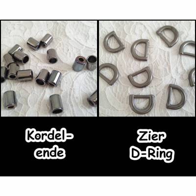 Kordelstopper - Set oder Einzelpreis - Kordelende - Sport-Bekleidung-Zubehör - D-Ringe - Taschen-Zubehör 5-750+821