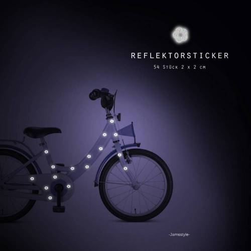 Reflektor Fahrradtattoos Blumen" flower,  reflektierende Fahrradaufkleber, wasserfest