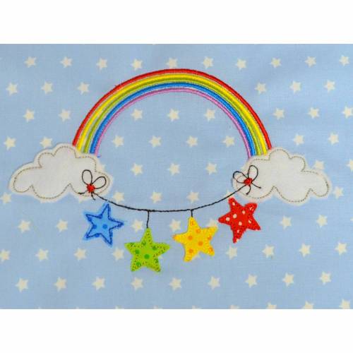 Stickdatei Sterne Regenbogengirlande 3er SET 13x18cm