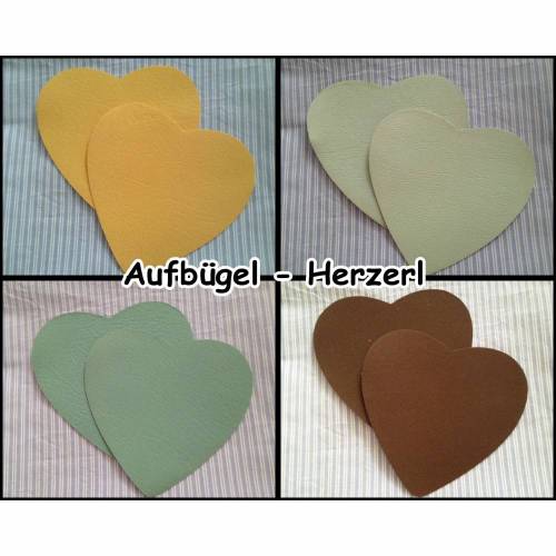Aufbügel-Flecken, Herz, Motiv, Applikation, Hosen-Fleck, Ärmel-Flicken, HerzAufnäher,  4-251