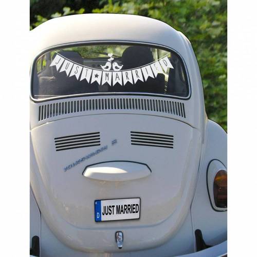 Autoaufkleber Hochzeit "Just married", Tattoo, Aufkleber