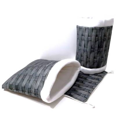 Kuschelrolle, Kuschelsack & Hängematte für Meerschweinchen aus Baumwolle & Fleece