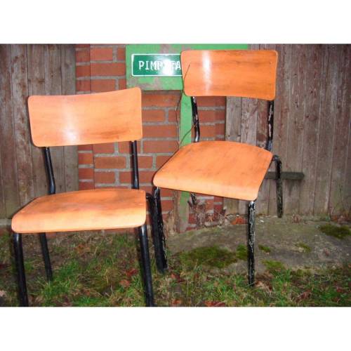 Vintage Werkstattstuhl Stahlrohr Industrie Design Shabby Chalk Paint *Workstation II* Shabby Chic Handarbeit von pimp-factory