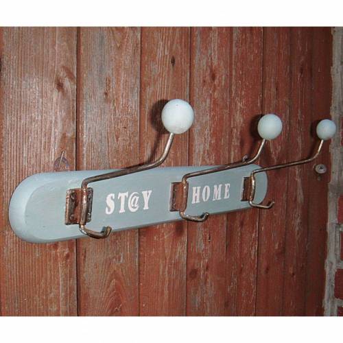 Wandgarderobe, 50er Jahre Hakenleiste, Mid century Upcycling Flur Garderobe *st@y Home* Shabby Chic Handarbeit von pimp-factory