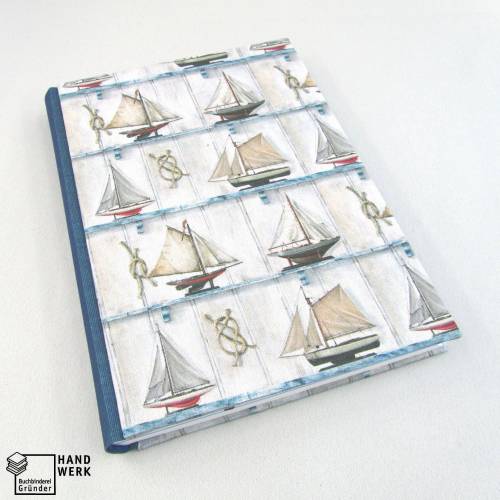 Notizbuch, Logbuch, Schiffe, 300 Seiten, DIN A5, Modell-Boote