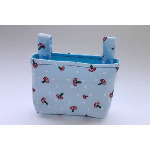 Lenkertasche für Laufrad / Kinderrad / Roller "Pilze blau"