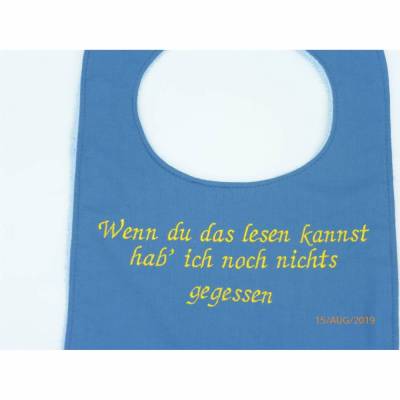 Lätzchen mit lustigem Spruch Handarbeit genäht Unikat hessmade