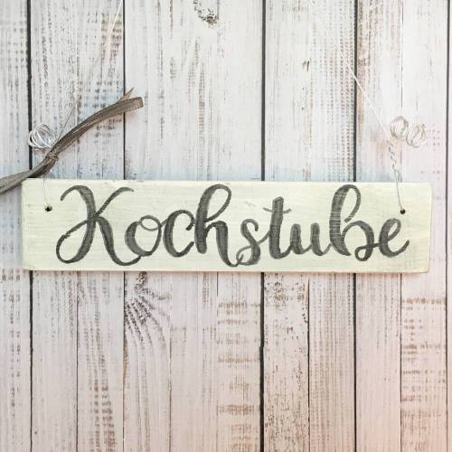 Holzschild, handbemalt, Türschild "Kochstube" Küche, Geschenk zur Einweihung, Einzug, Schriftzug, Shabby, Kücheneinrichtung, Kochen, Schrift