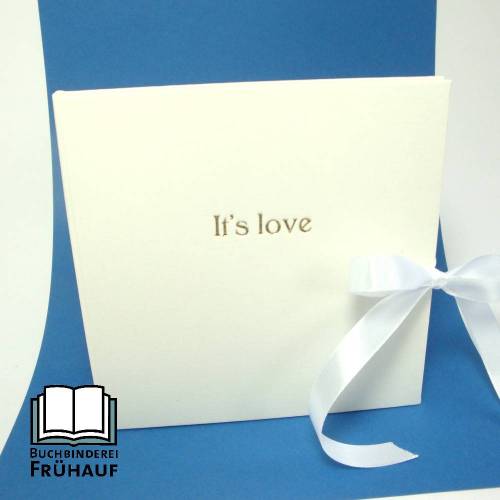 CD Hülle Hochzeit It`s love Goldprägung