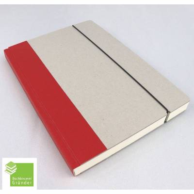 Skizzenbuch, mohnrot, Notizbuch, 24,5 x 17 cm, Büttenpapier, Tagebuch