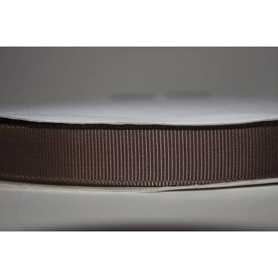 Ripsband 15mm einfarbig Grau-Braun 2085 Ripsband uni grau braun