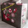 *  7x Blumen verschiedene Formen * Doodle, wunderbar um kleine Stoffreste