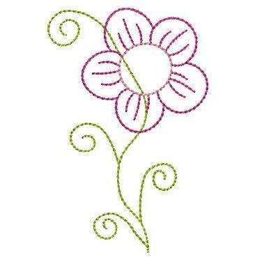 *  7x Blumen verschiedene Formen * Doodle, wunderbar um kleine Stoffreste Bild 4