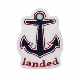 Stickapplikation Anker Aufbügler Applikation maritim DIY Patches