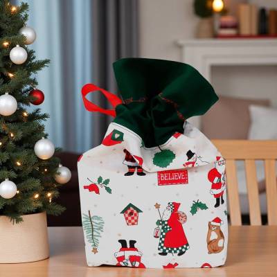 Nikolaussäckchen, Stoffsäckchen, Geschenkeverpackung aus Stoff