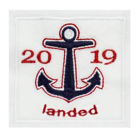 Stickapplikation Anker Aufbügler maritim Applikation DIY Patches