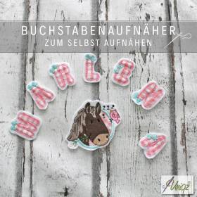 ✂ Buchstaben -  Pferd - DEIN NAME  - Applikation - Aufnäher - Farbwahl
