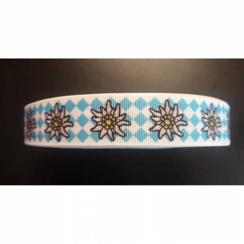 3935 Edelweiss 22mm Breite Eigenproduktion Ripsband, Webband, Borte, Borde