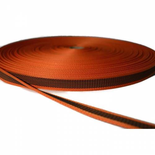 Gummiertes Gurtband - ca. 20 mm breit - beidseitig gummiert - orange