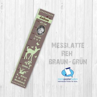 Geburtsdaten Messlatte: Reh - braun grün