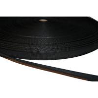 Gummiertes Gurtband - ca. 20 mm breit - beidseitig gummiert - schwarz