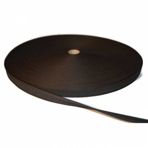 Gummiertes Gurtband - ca. 20 mm breit - dunkelbraun