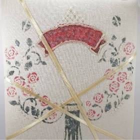 Vintage-Stil Memo-Board mit roten Rosen – Shabby Chic Pinnwand, Unikat, 27x37cm