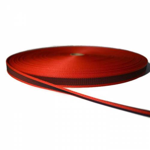 Gummiertes Gurtband - ca. 20 mm breit - beidseitig gummiert - rot