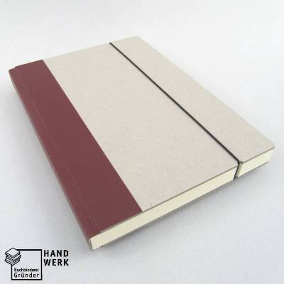 Skizzenbuch, dunkel-rot, Notizbuch, Büttenpapier, 90 Blatt, 24,5 x 17 cm